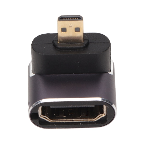 270 graders HD-hona till Micro HD-adapter med LED-ljusstöd 8K-upplösning 48 Gbps Plug and Play HD till Micro HD-omvandlare