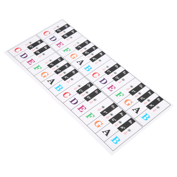 Piano Key Sticker Elektronisk orgel Universal Keyboard Transparent notation självhäftande