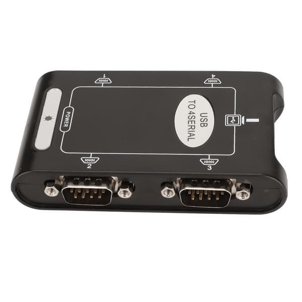 USB till seriell adapter 4 RS232-port COM Reserve Feature DB9 Kompakt USB till RS232-adapter för Windows 10 8 7