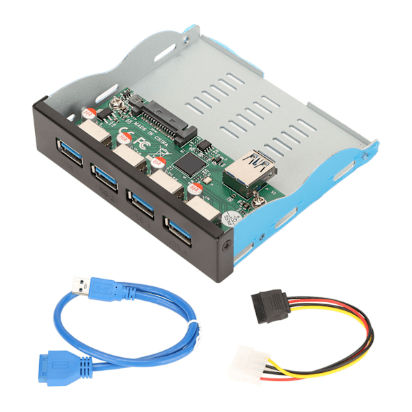 Frontpanel USB 3.1 Hub 3.25in 10Gbps 4 Nedstrøms Porter 1 Oppstrøms Port Stasjonær Datamaskin Frontpanel Dokkinghub for Kontor