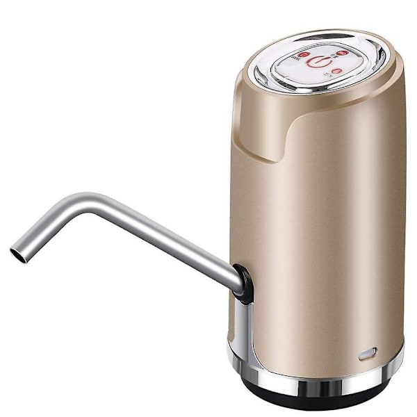 USB Laddningsbar Sladdlös Elektrisk Vattenpump för Gallonflaskor (Guld)