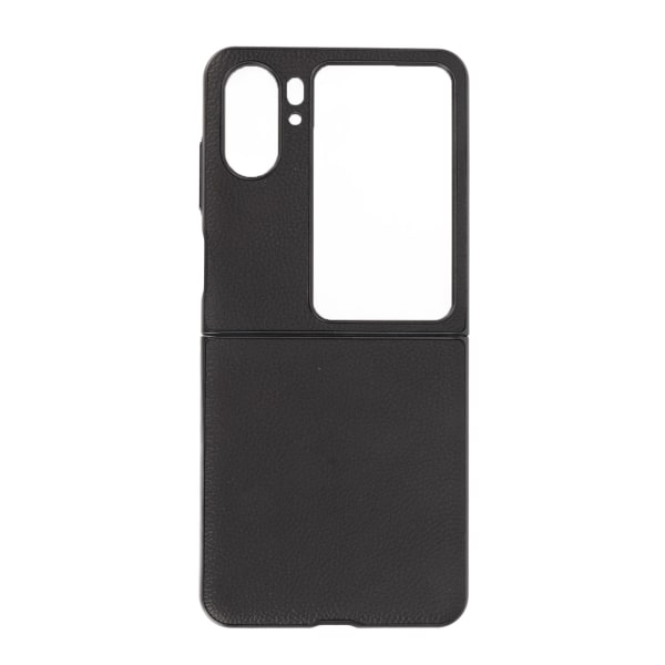 Case för hopfällbar telefon Premium äkta läder skyddande cover mot fall för Find N2 Flip Black