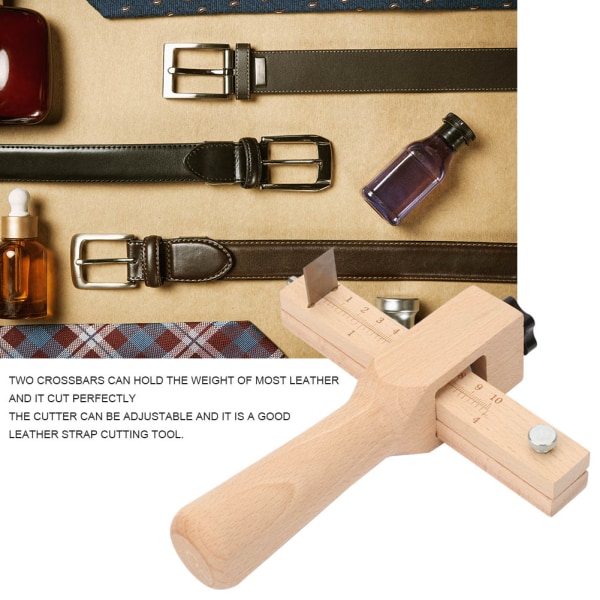 Wood Cutter Craft Strip-bälte med justerbar läderrem