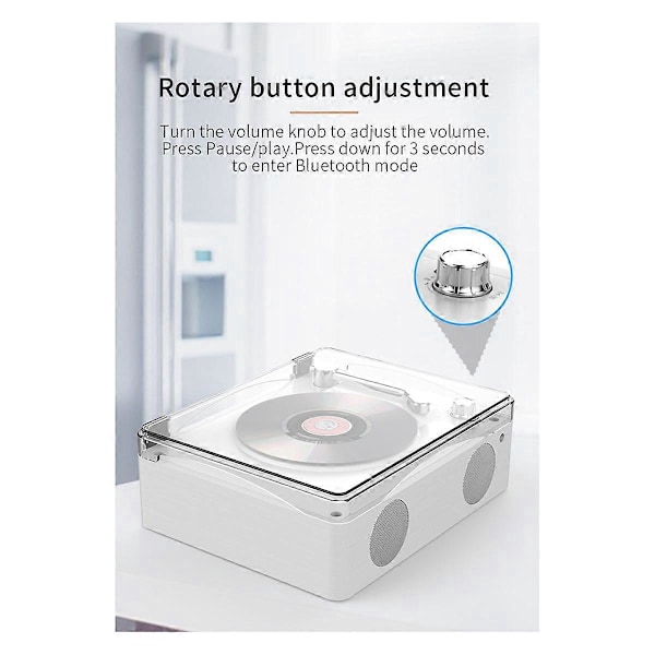 Retro CD-soitin Bluetooth 5.0 Ladattava Sisäänrakennettu Kaiutin A