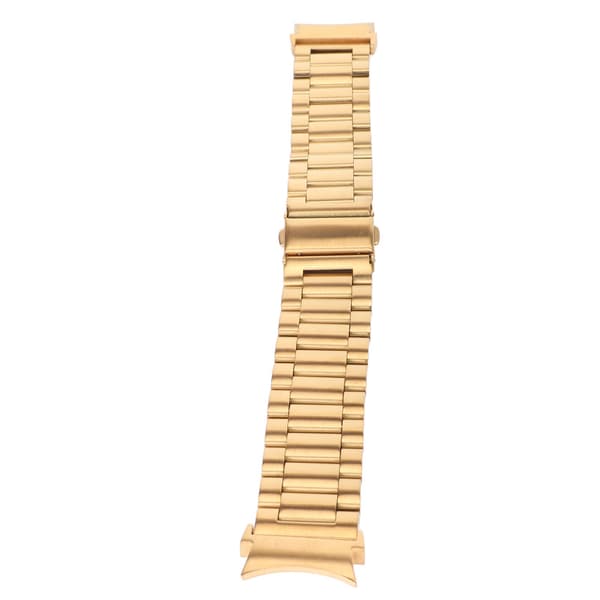 Klokkerem i rustfritt stål kompatibel med Galaxy 4 Quick Release Solid metallklokke erstatningsrem gull