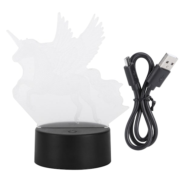 3D Färgglad Ljuslampa LED Touch Control Djurform Konst Nattlampa USB Batteri Dubbeldriven
