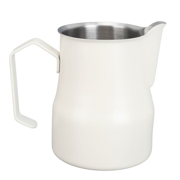Mælkekande 450ML 304 Rustfrit Stål Skumkop Drypfri Kaffe Dampkande Hvid