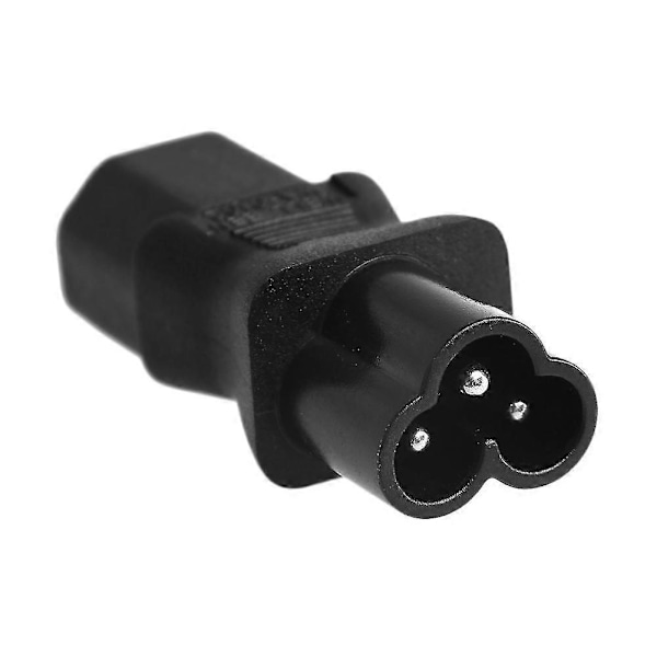 IEC 320 3-Pin C13 Hona till C6 Hane Klöverblad Kontakt AC Strömadapter Konverterare