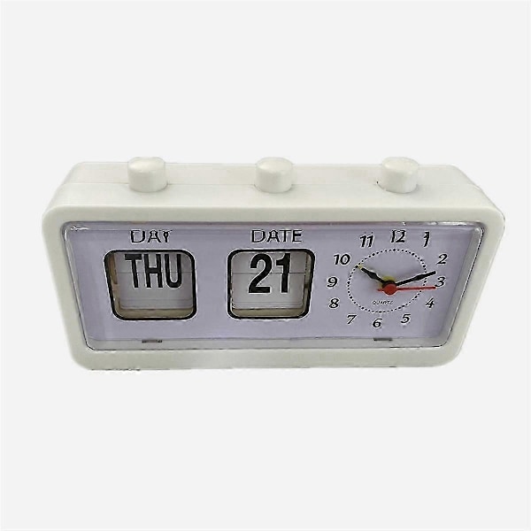 Mekanisk Väckarklocka Nyhet Flip Clock Skrivbords Digital Klocka med Kalender Klocka Heminredning Retr