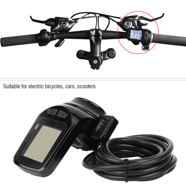 24V 350W børsteløs motorcontroller LCD-skærm Tommelfingergas til el-cykelscooter