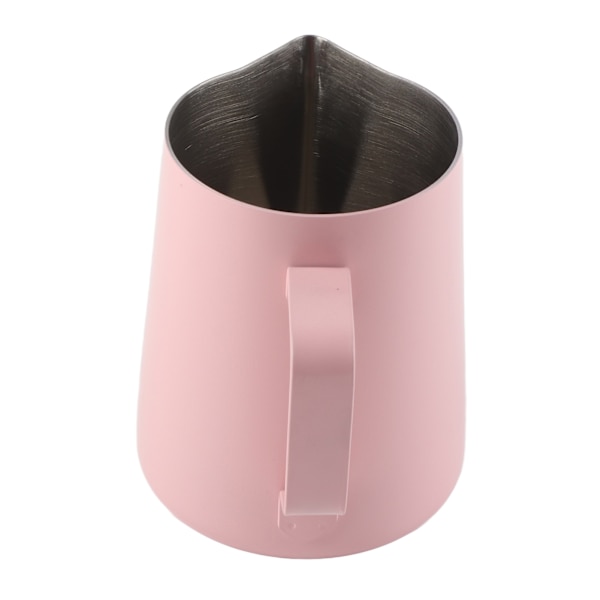 Hushålls kaffe i rostfritt stål skummande kanna kopp Latte Art kaffetillbehör 600 ml Rosa