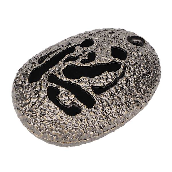 Metal røgelsesholder imiteret rock stil oval form Robust let at rengøre røgelse askebakke til hjemmets meditationsindretning