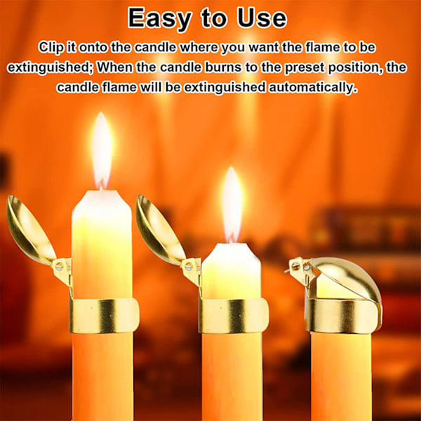 Rostfritt stål Ljus Snuffer Set - 4ST Guld Candle Wick Snuffer Tillbehör för ljusälskare