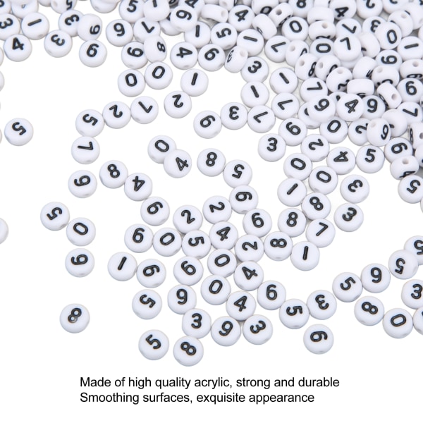 Nummerperler Akrylmaterialer Utjevning av overflater Utsøkte vakre perler til husholdningshåndverksgaver