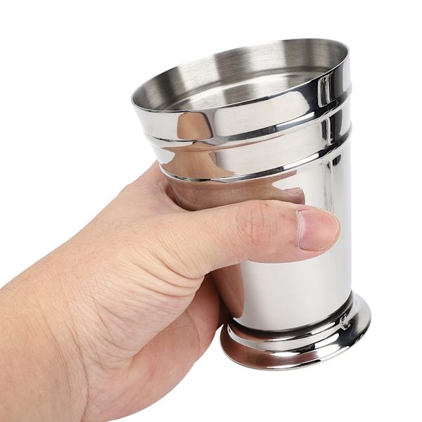 304 Rostfritt stål Isig Cocktailkopp Dricka Vinkopp Anti Fall för Bar Fest Bartender Verktyg (Silver 400ML)