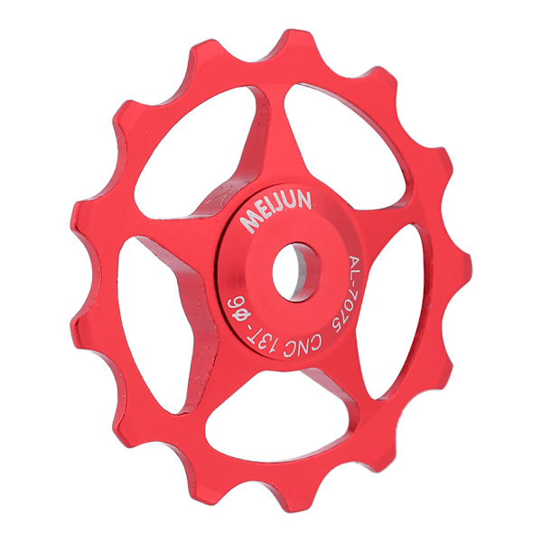Alumiininen maantiepyörän ohjainpyörän laakeri Derailleur-pyörän ohjainrulla (punainen, 13T)