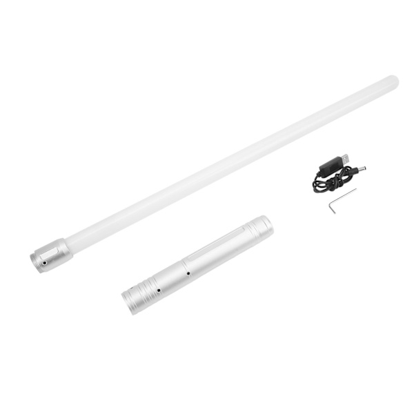 S968 Metal Laser Sværd Lys Op Sabel LED Flash Stick Farverige Farveskiftende Lys Model Legetøj Sølv Uden Adapter