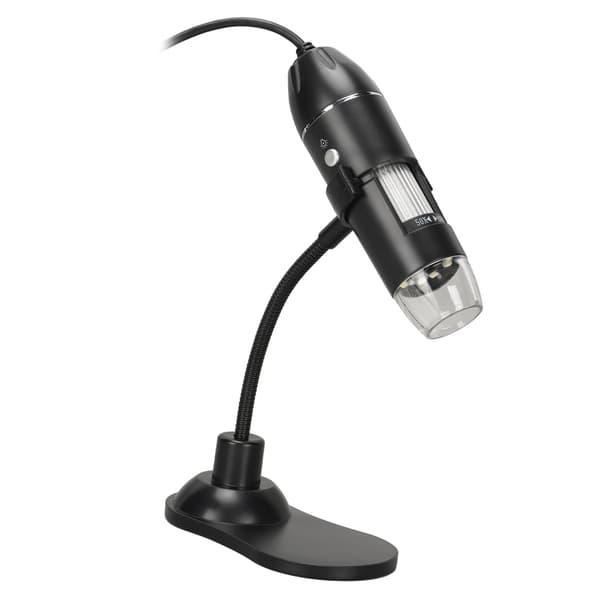 USB Mikroskop 50X til 1000X HD Bærbart Mini Digitalt Mikroskopkamera med 8 LED'er til Windows PC Sort