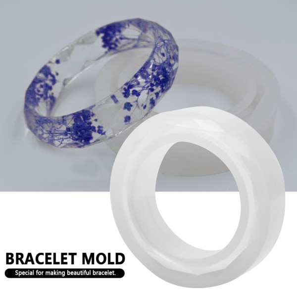 Armbånd silikonform diamantformet overflate harpiks armbåndsform for DIY-smykker