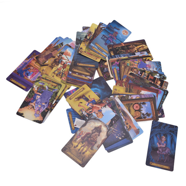 78PCS Wonderland Tarot-kort Divinationsværktøj Bestrøget Papir Engelsk Brætspil til Begyndere