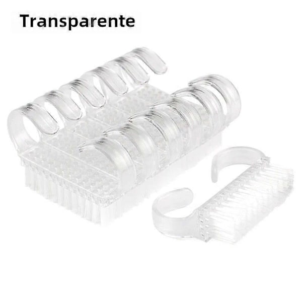 50-pack Nagelborstar i Plast, Mjuka Rengöringsborstar för Nagelkonst och Manikyr, Borttagning av Damm och Skräp för UV Gel Nagelkonst Transparent