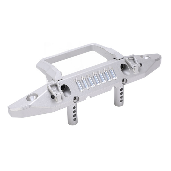 Etupuskuri alumiiniseos RC-autotarvike LED-valonreiällä Axial 1/6 SCX6 -autolle, hopea