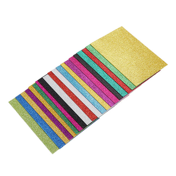 20 ark glitter skumark för barn 2 mm klippbar handgjord DIY signal ensidig självhäftande skumark för klippböcker