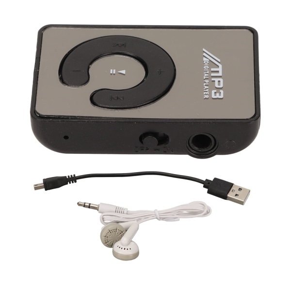 Back Clip Player Bærbar letvægts mini MP3-musikafspiller med hukommelseskortplads til Daily School Sort