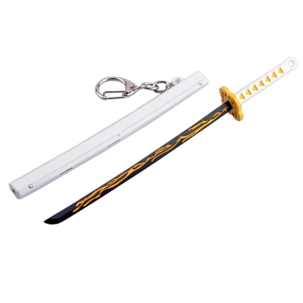 Japansk Anime Sword Keychain Mini Katana Nøgleringe Anime Key Chain Cosplay Pendant Gift