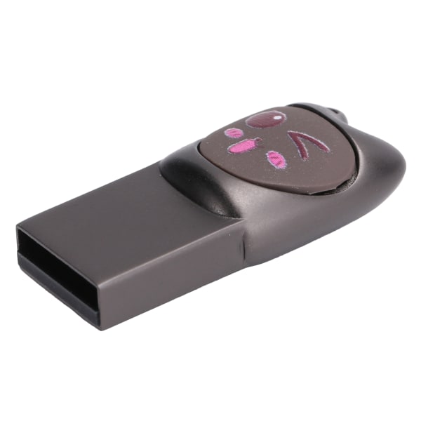 U Disk USB2.0 Pen Drive Gratis sinklegering Memory Stick M/TypeC Adapter for mobiltelefondatamaskin (grå søtt mønster 16GB)
