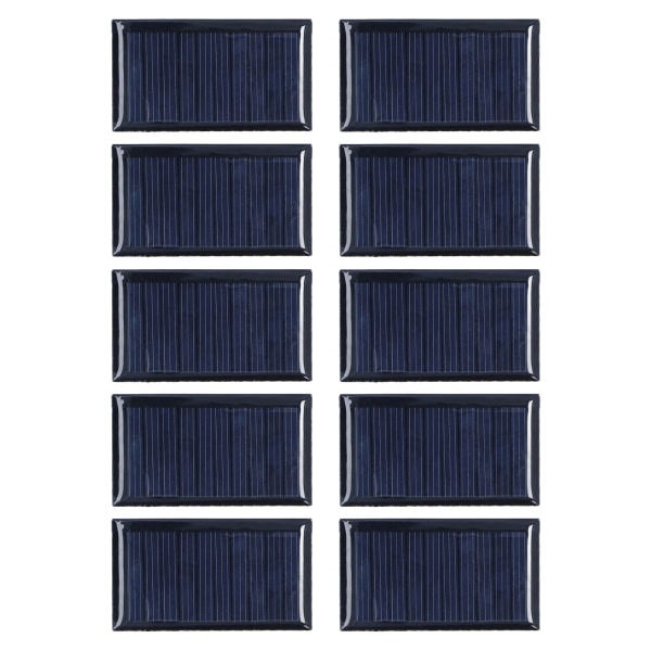 10 stk Små Solcelle Værbestandig DIY Solcellepanelmodul for Vitenskapsprosjekter Leke Lys 0,15W 5V