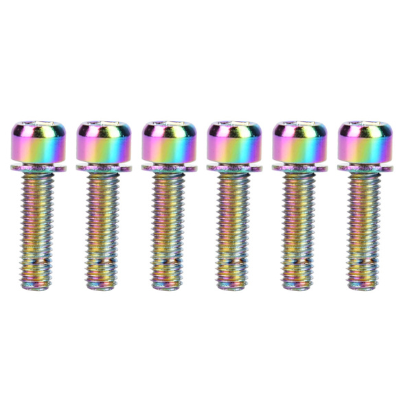 6 stk M5x25mm titanium legering cykelflaskebeslag opbevaringsstativ Bolt Cykeltilbehør (farver)