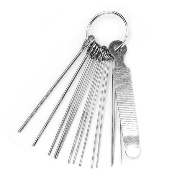Guitar Bridge Saddle Nut Files 13 Neddles Set Tool Kit Tilbehør Ukelele