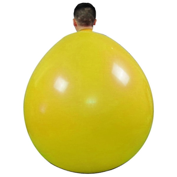 Jätte Människoballong 91 cm Runda Ballonger Extra Jumbo Tjock Jätte Latex Ballong-EE -GSL Gul