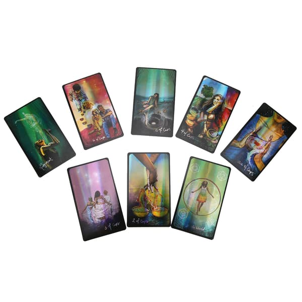 Tarotkortlek Holografiskt Papper Engelsk Version Ödesdivination Brädspel Leksaker