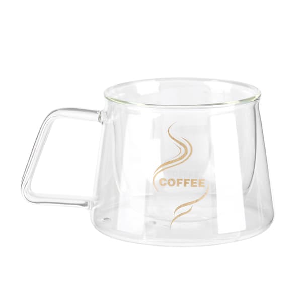 Dobbeltvægget isoleret glaskop varmebestandig krus glas til kaffe te mælk
