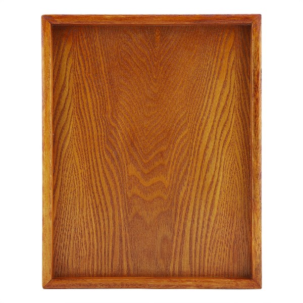 Rektangulært brett i tre for servering av te, snacks og matlagring, 30 x 24 cm