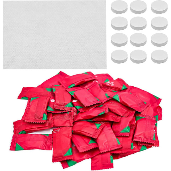 100 Stycken Mjuka Komprimerade Handdukar, Bärbara Tjocka Myntservetter Mini Mjuk Handduk för Resor/Skönhet/Utomhussporter