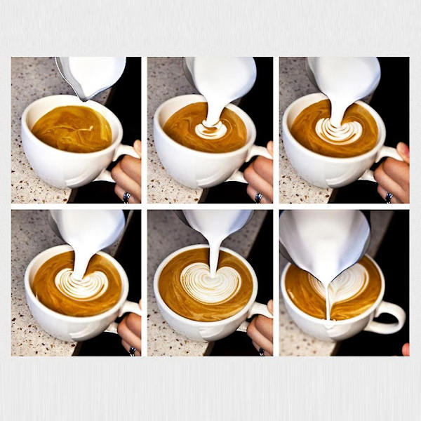 350 ml køkken rustfrit stål håndværk kaffe mælk latte kande kop skummende ny
