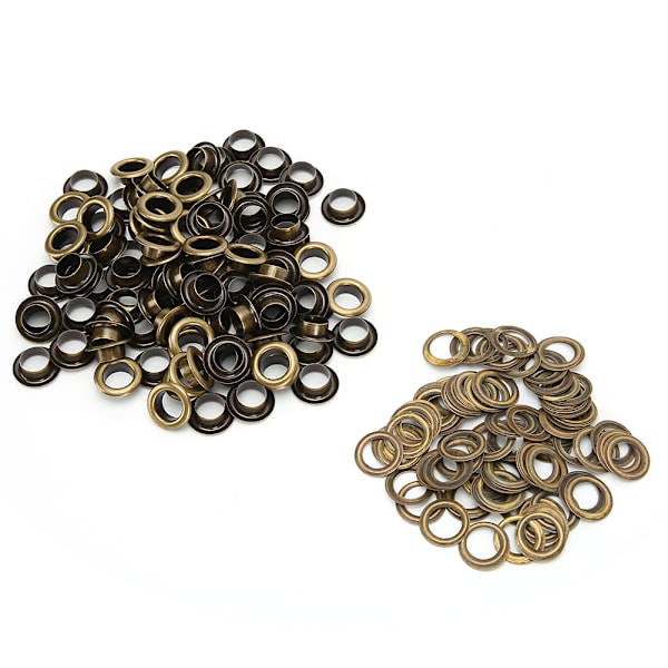 100 stk. 8 mm hule nitter bronze sko hul nitte håndlavet læder gennem øje til sko