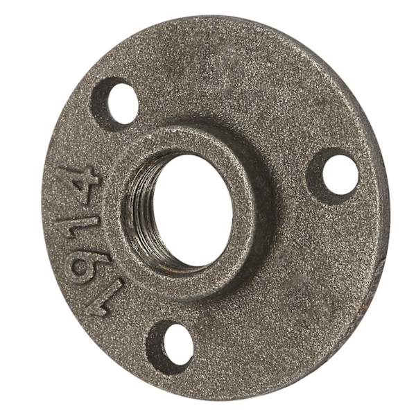 10 stk Legering/ Støpejern 3 hull 65 mm DN15 Flensrør Base Gjenger Gulvflens (Støpejern)
