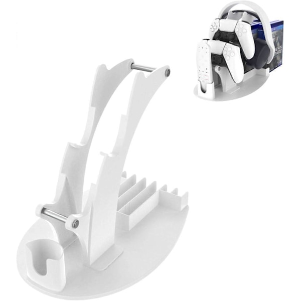 til PS5 Spilopbevaringsorganisator - Spildisk og Controller Opbevaring Øretelefonholder Universal Controller Holder Multifunktionel Holder