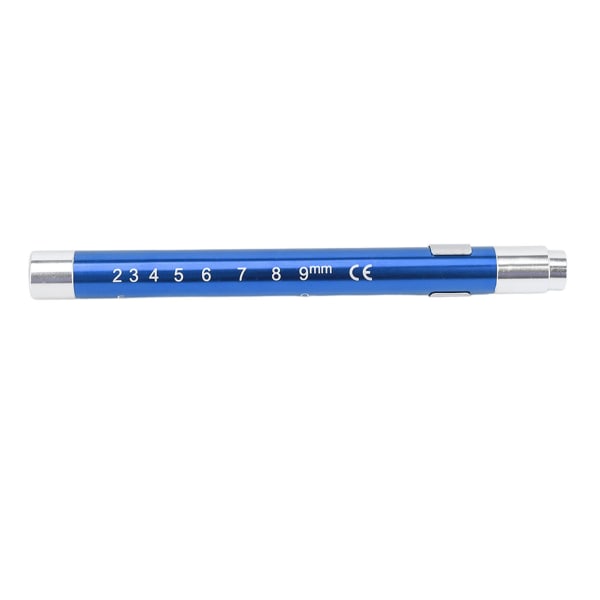 LED Penlight White Lighting Konkavt huvud Aluminiumlegering Medical Pen Light for Throat Blue