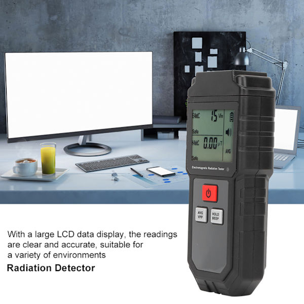 RZ825 Digital Elektromagnetisk Strålingsdetektor Tester EMF Meter med LCD Display