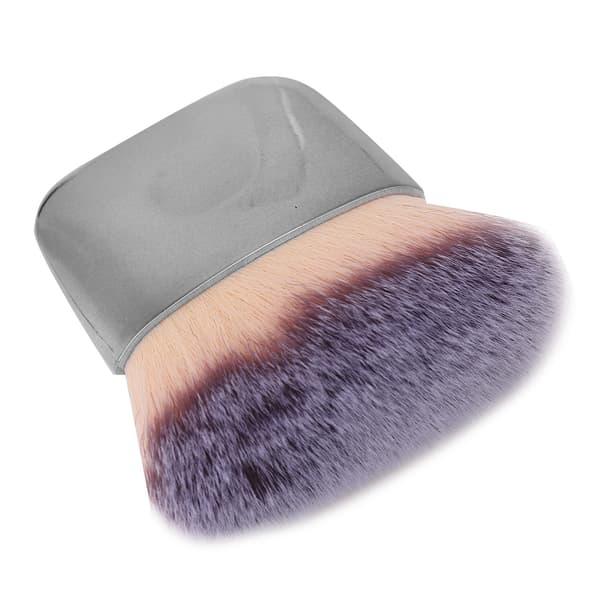 Mini Multifunktionel Makeupbørste Bærbar Blød Løs Pudder Blush Børste Skønhedsværktøj Sølv