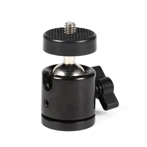 Ny 360° Mini Kuglehoved Beslag Montering Til 1/4\" Kamera Stativ & 3/8\" Flash Holder