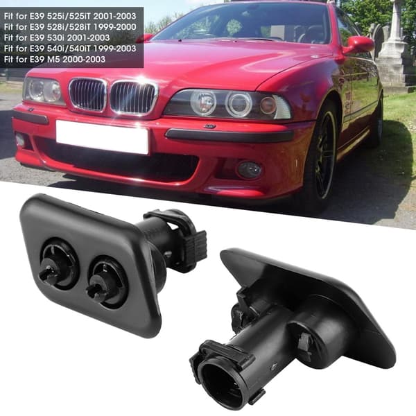 Par frontlysspylerdyser 61678360661 passer til E39 525i 528i 530i 540i M5 1999-2003