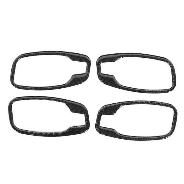 4 stk. Innvendig Dørhåndtak Deksel Trim Myk Karbonfiber Passer for 5-serie E60/E61 2006-2010