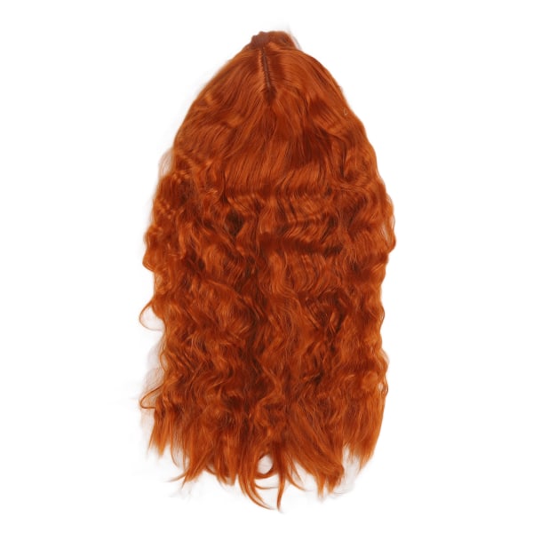 Fashionabla Peruk för smutsiga orange långt lockigt vågigt hår för kvinnor och flickor - perfekt för dagligt slitage och fester