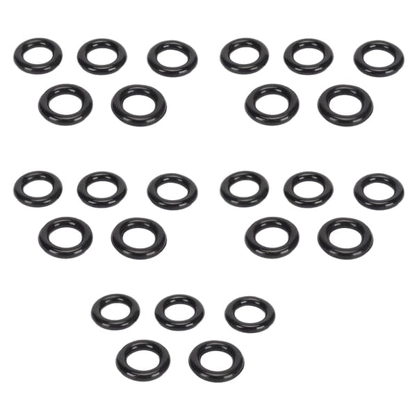 25 stk. spolevikler gummiring fleksibel elastisk spoleviklerring for erstatning svart